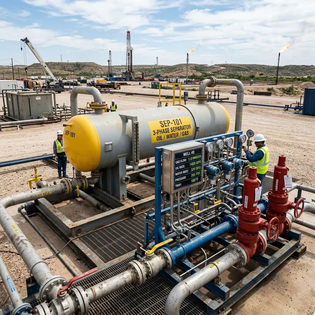 ALMATAR well testing separator and field equipment